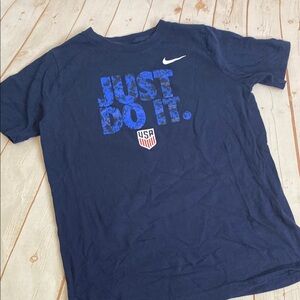 Nike USMNT USA Soccer Navy Blue Just Do It '22 JDI Youth T-Shirt
